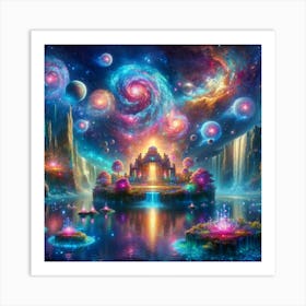 A Hidden Celestial Realm In A Corner Of The Universe, Invisible To The Naked Eye Art Print