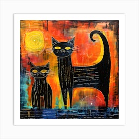 Cat Painting Art Print