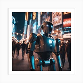 Robot In The City 6 Art Print