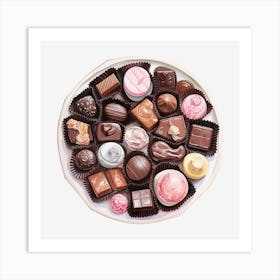 Chocolates On A Plate 15 Art Print