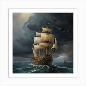 Stormy Seas.15 Art Print