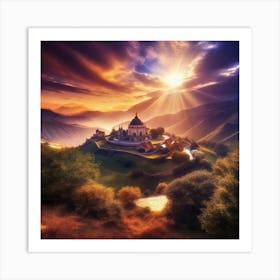 Sunrise Over The Mountains 6 Art Print