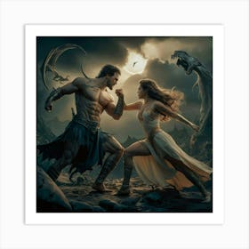 Aphrodite And Adonis Art Print