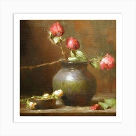 Still Life With Roses Art Print