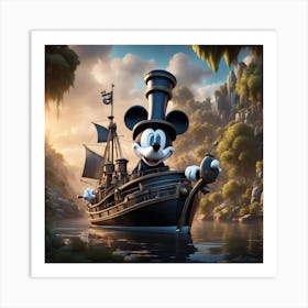 Steamboat Willie: A Literal Boat Art Print