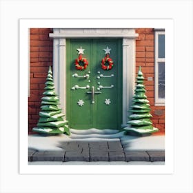 Christmas Door 143 Art Print