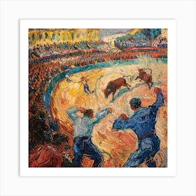 Van Gogh Style. Bullfighting at Arles Series 1 Art Print