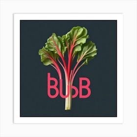 Rhubarb As A Logo (47) Art Print