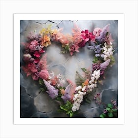 Heart Of Flowers 1 Art Print