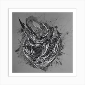 A Drawing Of A Beautiful Abstract Shape 3 Art Print