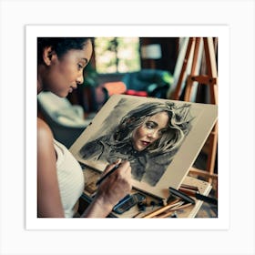 Portrait Of A Woman Art Print