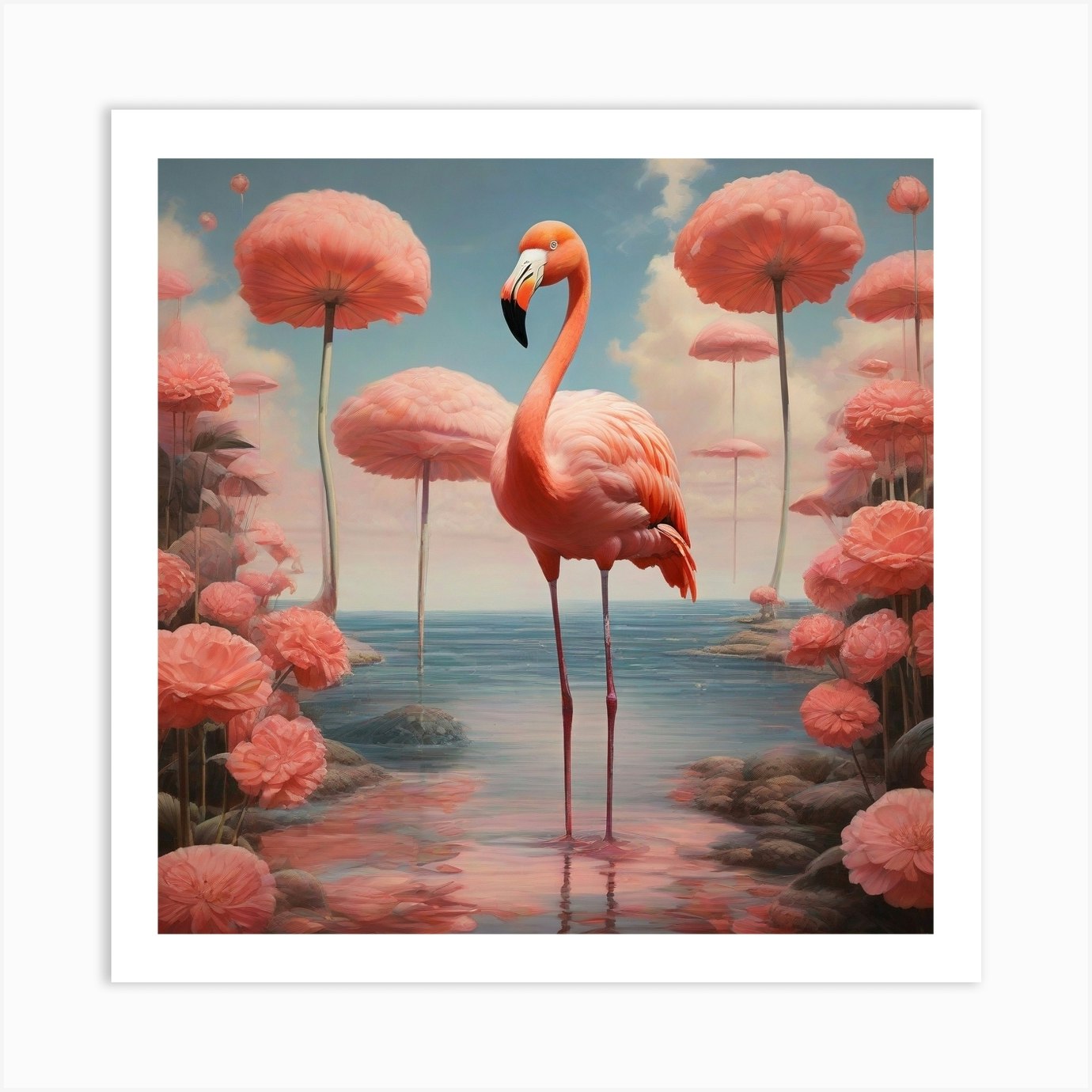 Pink Flamingo 4 Art Print