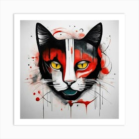 Cat Painting Art Print