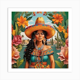 Mexican Girl Art Print