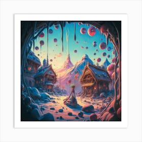 mountain village, 7 Art Print