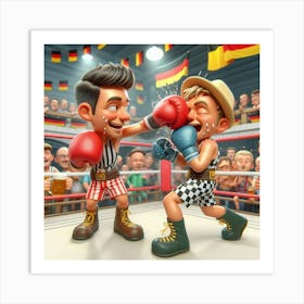Boxing Match 17 Art Print