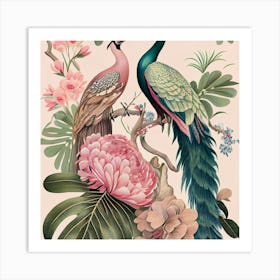 Peacocks 2 Art Print