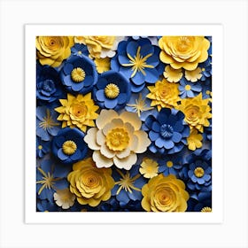 Paper Flower Wall Art 8 Art Print