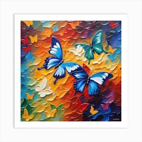 Butterflies In The Sky 17 Art Print