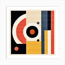 Cinematic Cosmos: Squares and Circles Extravaganza Art Print