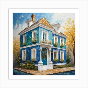 Blue House Art Print