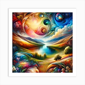 Abstract Landscape Painting Art Print