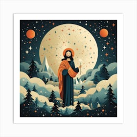 Jesus In The Sky Art Print