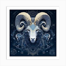 Ram Head 2 Art Print