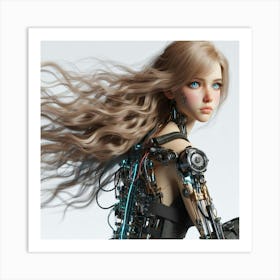 Robot Girl 27 Art Print