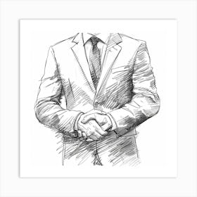 Businessman In Suit Art Print