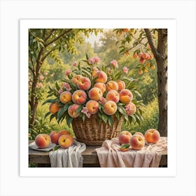 Peach Basket 2 Art Print