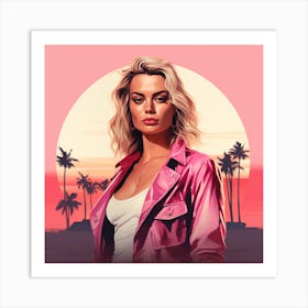 Grand theft auto Margot Robbie Art Print