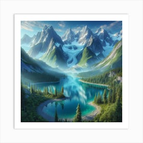 Lake In The Mountains 15 Art Print