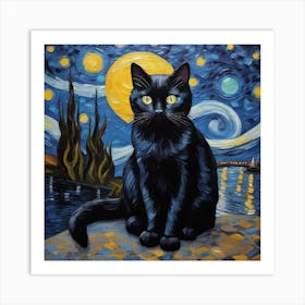 van goth black cat 2 Art Print