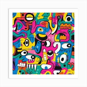 Colorful Monsters Art Print