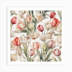 Beautiful tulips Art Print