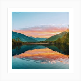 Sunset In The Mountains Art Print