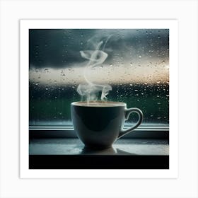 Coffee Cup On A Window Sill 9 Art Print