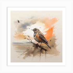 Bird On A Branch Art Print