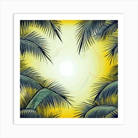 Palm Tree Background Art Print