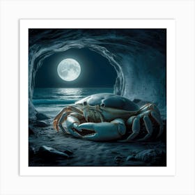 Crab At Night 30 Art Print