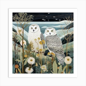 Bird In Nature Snowy Owl 1 Art Print