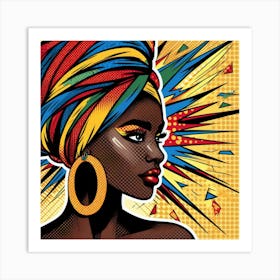 Zuri Pop African Woman With Turban Art Print