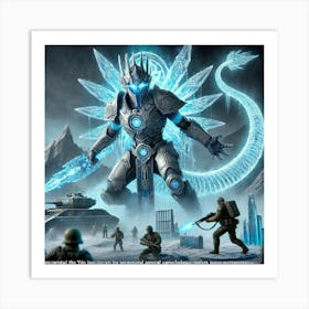 A Sci Fi Themed Scene Showcasing The Yin Ice Serpe Psychological Warfare Art Print