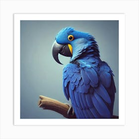 Blue Parrot 7 Art Print