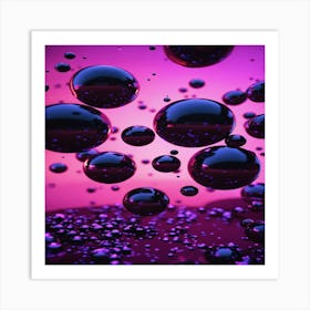 Purple Bubbles 1 Art Print