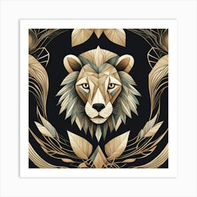 Lion Head Art Print