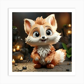 Cute Fox 117 Art Print