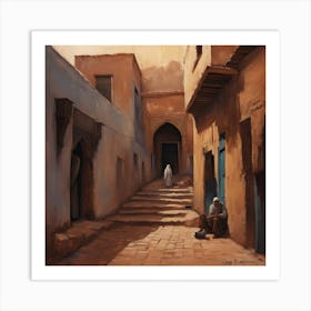 Street In Morocco Art Print