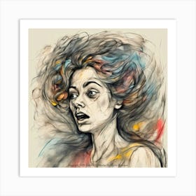 Woman'S Face Art Print